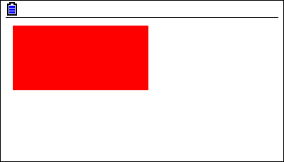 A red rectangle on a white screen